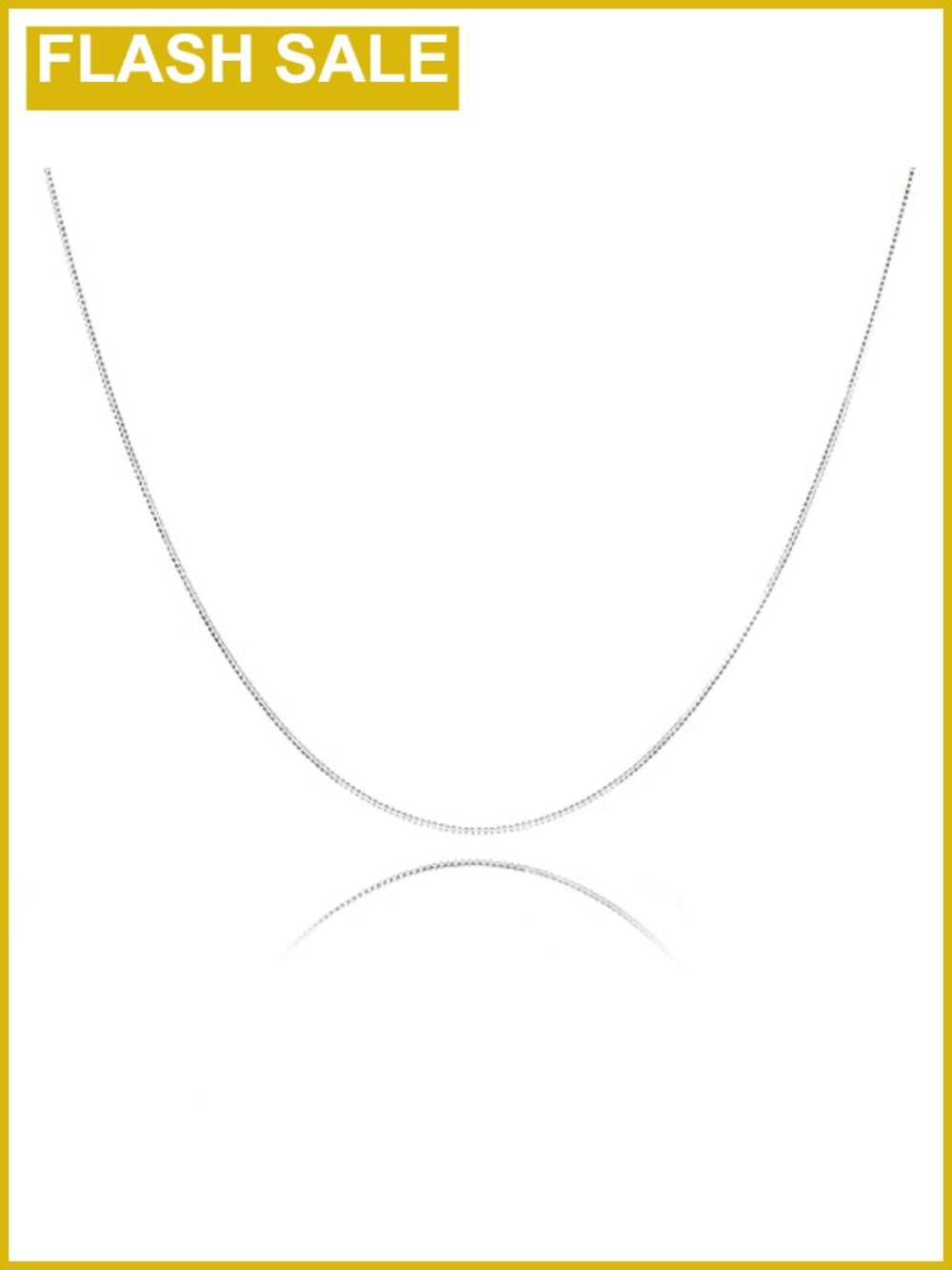 925 Sterling Silver 0.8MM Delicate Box Chain Necklace Italian